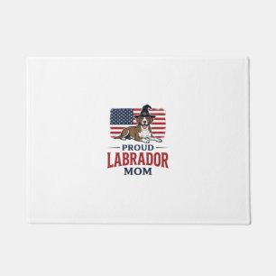 Proud Labrador Mum Patriotic Dog Halloween Shirt D Doormat