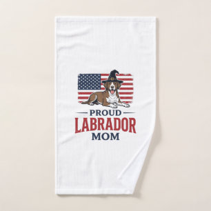 Proud Labrador Mum Patriotic Dog Halloween Shirt D Hand Towel