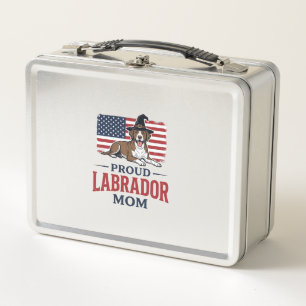 Proud Labrador Mum Patriotic Dog Halloween Shirt D Metal Lunch Box