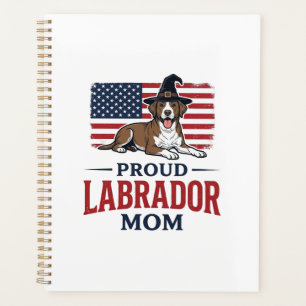 Proud Labrador Mum Patriotic Dog Halloween Shirt D Planner