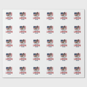 Proud Labrador Mum Patriotic Dog Halloween Shirt D Wrapping Paper