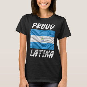 Proud Latina Hispanic Heritage Month Nicaragua fla T-Shirt