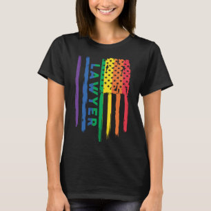 Proud Lawyer Appreciate LGBT Rainbow Pride USA Ame T-Shirt