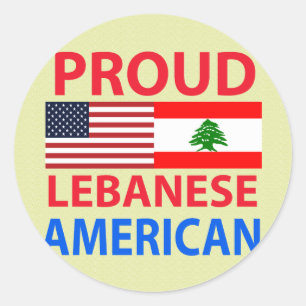 Proud Lebanese American Classic Round Sticker