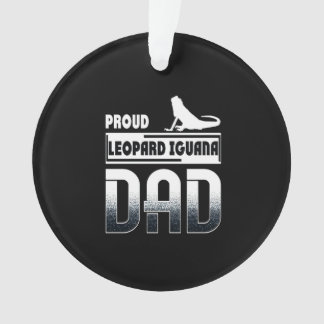 Proud leopard Iguana Dad Ornament
