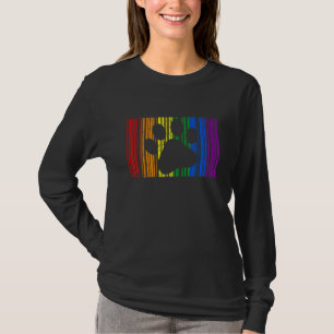 Proud Lgbt Ally Furry Rainbow Fursuit Cat Dog Paw  T-Shirt