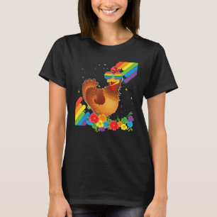 Proud Lgbt Gay Chicken Pride Flag Rainbow Lgbtq Le T-Shirt
