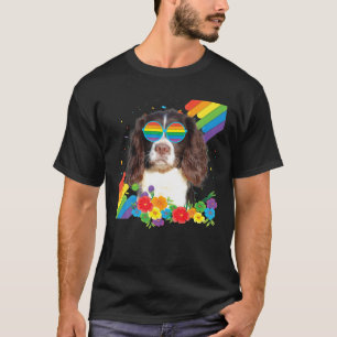 Proud LGBT Gay English Springer Spaniel Dog Pride T-Shirt