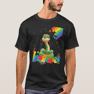 Proud Lgbt Gay Snake Pride Flag Rainbow Lgbtq Lesb T-Shirt