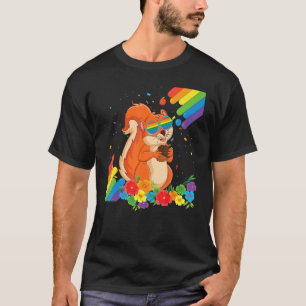 Proud Lgbt Gay Squirrel Pride Flag Rainbow Lgbtq L T-Shirt