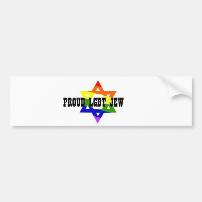 Proud LGBT Jew Bumper Sticker (Front)