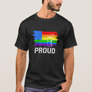 Proud LGBT Pride Rainbow Flag Black King Queen Mum T-Shirt