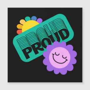 Proud. LGBT+Pride. Rainbow lovewith sunflower. Pos