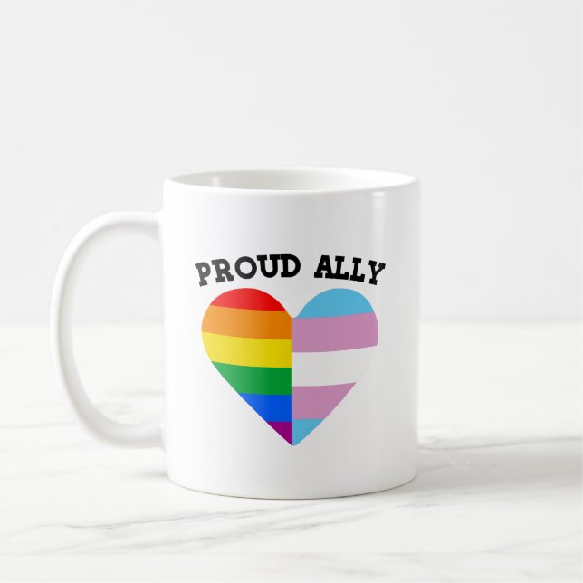 Proud LGBTQ Ally Coffee Mug (Left)