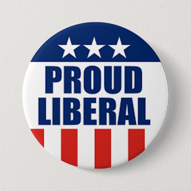 proud liberal 7.5 cm round badge (Front)