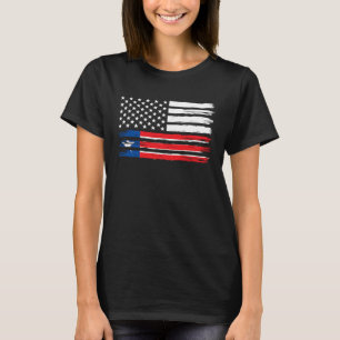 Proud Liberian American Flag Liberia Heritage USA T-Shirt