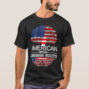 Proud Liberian American Flag Liberia Heritage USA T-Shirt