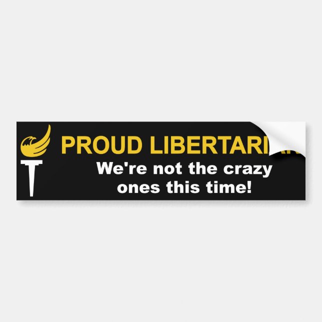 Proud Libertarian Bumper Sticker (Front)