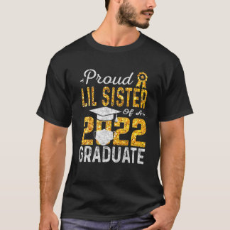 Proud Lil Sister Of A 2022 Graduate Face Mask T-Shirt