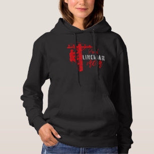 Proud Lineman Mum For For Electric Cable Lineman Hoodie