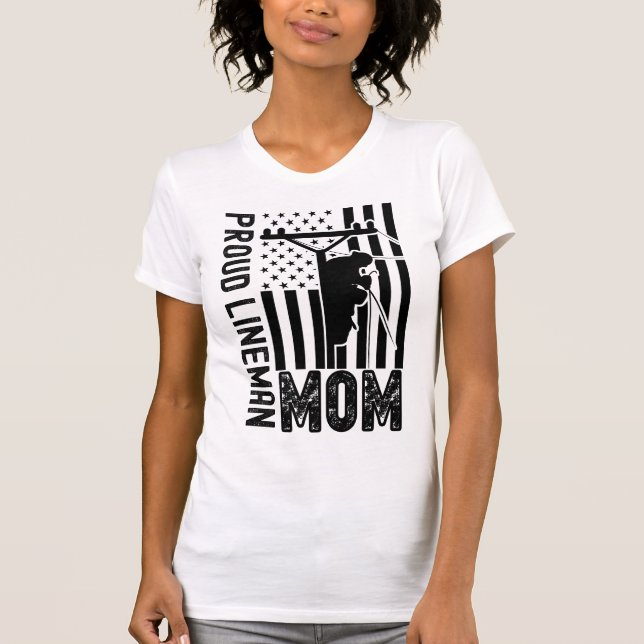 Proud Lineman Mum T-Shirt (Front)