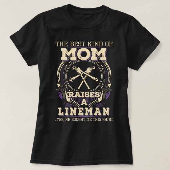 Proud Lineman's Mum T-Shirt (Design Front)