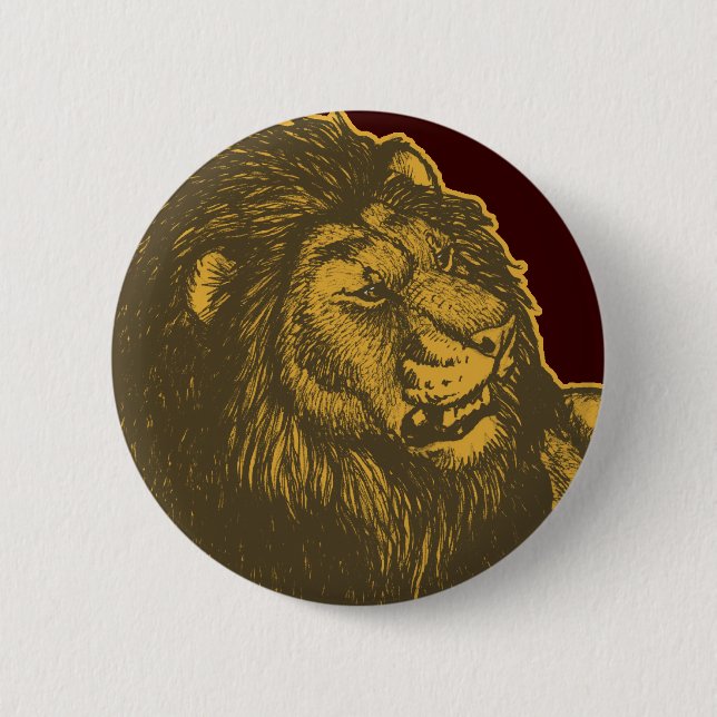 Proud  Lion  Button Badge (Front)