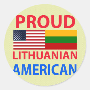 Proud Lithuanian American Classic Round Sticker