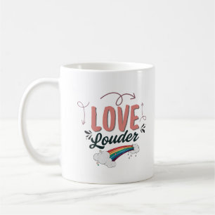 Proud & Loud LGBTQ Rainbow Coffee Mug Pride Gift