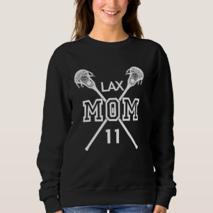 Proud Love Lacrosse Mum #11 LAX Player Number 11 M Sweatshirt