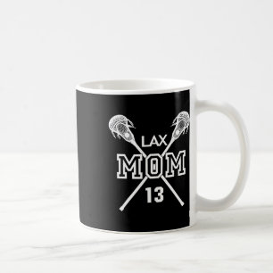 Proud Love Lacrosse Mum #13 Lax Player Number 13 M Coffee Mug