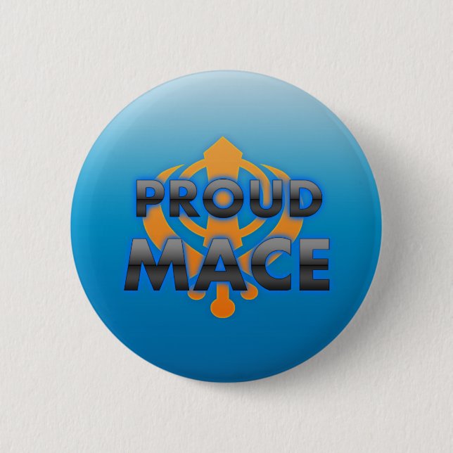 Proud Mace, Mace pride 6 Cm Round Badge (Front)