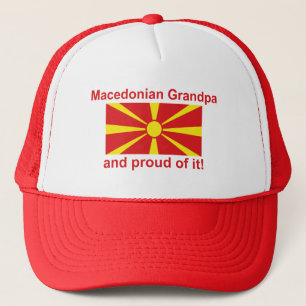 Proud Macedonian Grandpa Trucker Hat