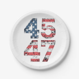 Proud Maga 47th Trump Won Inaguration Day Paper Plate