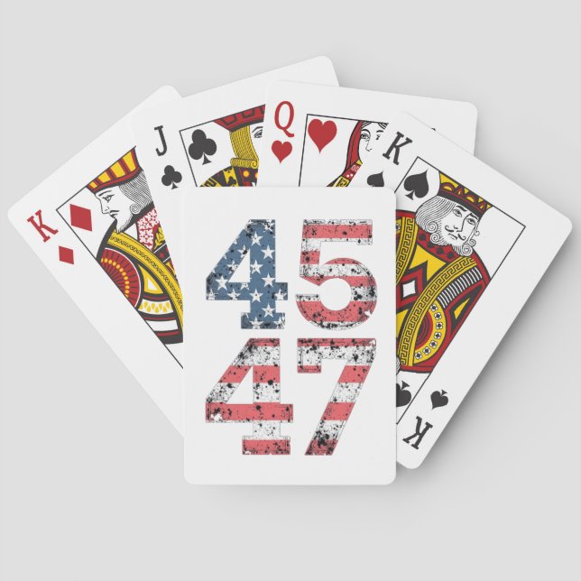 Proud Maga 47th Trump Won Inaguration Day  Playing Cards (Back)