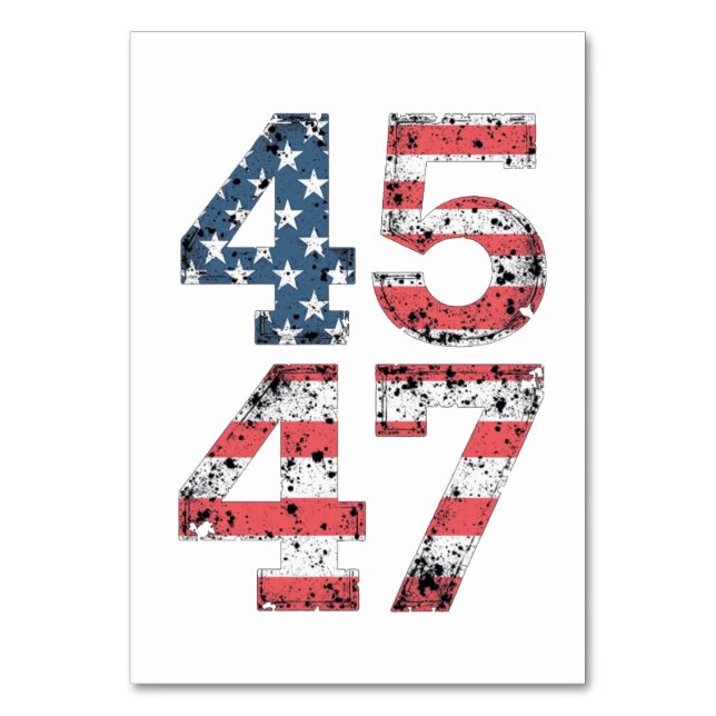 Proud Maga 47th Trump Won Inaguration Day  Table Number (Front)