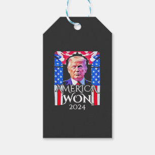 Proud Maga American Trump Won 2024 Inaguration Day Gift Tags