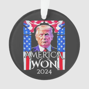 Proud Maga American Trump Won 2024 Inaguration Day Ornament