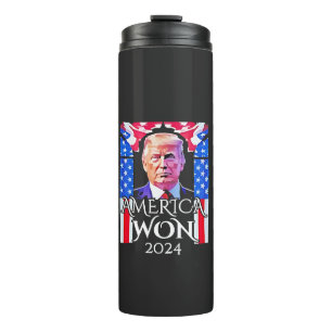 Proud Maga American Trump Won 2024 Inaguration Day Thermal Tumbler
