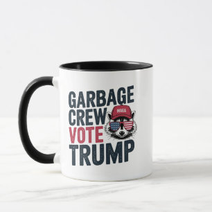 Proud MAGA Garbage Crew Vote Trump Election Raccoo Mug
