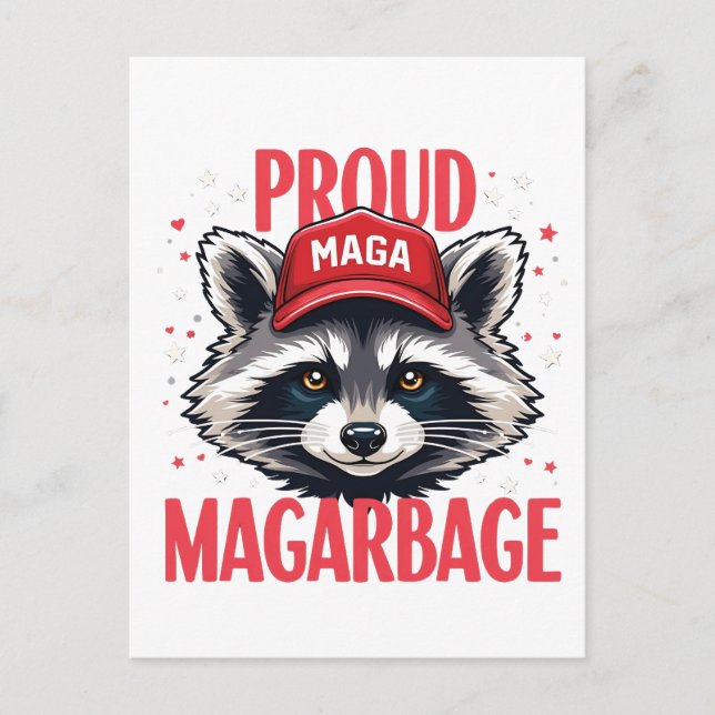 Proud MAGA Garbage For Trump supporter Election   Postcard (Front)