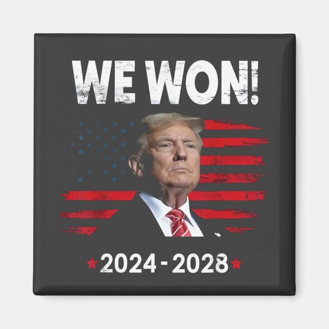 Proud Maga President Trump Won Inaguration Day  Magnet (Front)