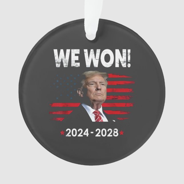 Proud Maga President Trump Won Inaguration Day  Ornament (Front)