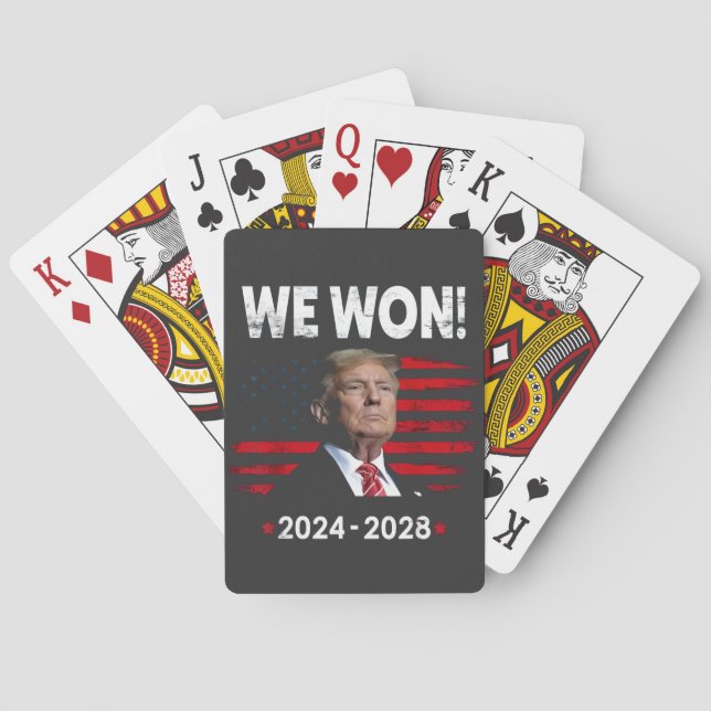 Proud Maga President Trump Won Inaguration Day  Playing Cards (Back)