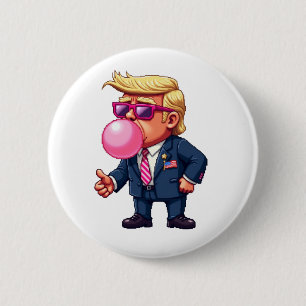 Proud Maga Trump Pixel President Inaguration Day C 6 Cm Round Badge