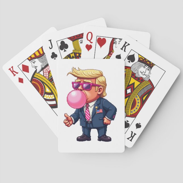 Proud Maga Trump Pixel President Inaguration Day  Playing Cards (Back)