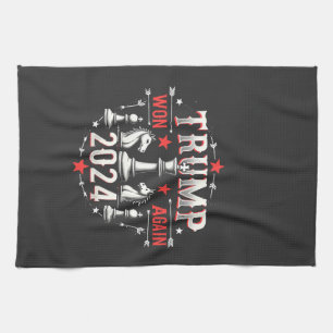 Proud Maga Trump Won again 2025 Inaguration Day  Tea Towel