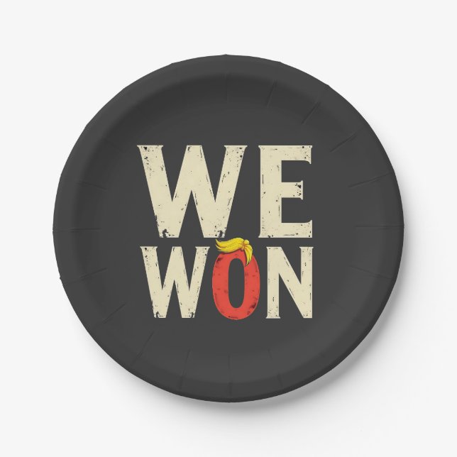 Proud Maga Trump Won Inaguration Day Speech 2025 Paper Plate (Front)