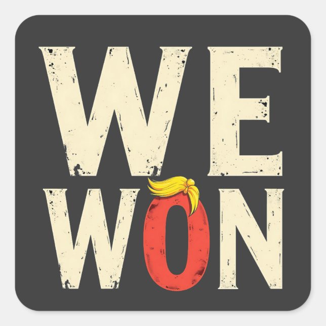 Proud Maga Trump Won Inaguration Day Speech 2025 Square Sticker (Front)
