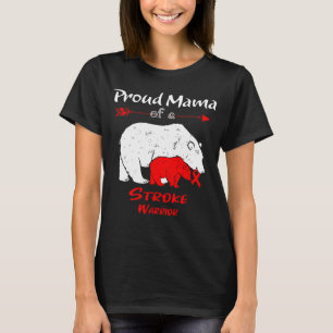 Proud Mama Bear Stroke Awareness T-Shirt
